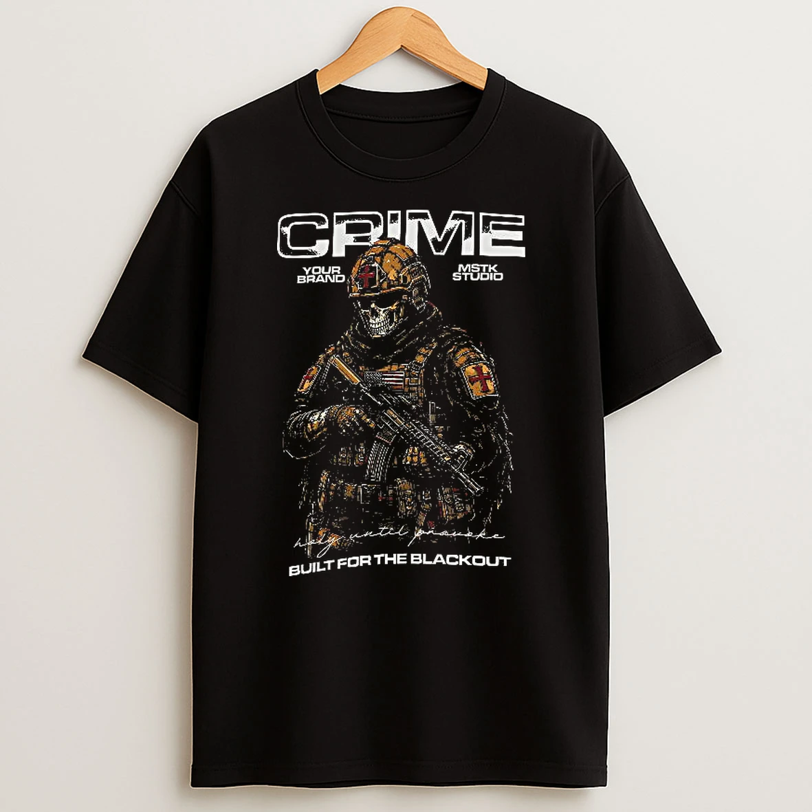 Officials Skull Soldier Crusader Knight Crime Holy Until Provoke Built For The Blackout Women T Shirt Sweatshirt