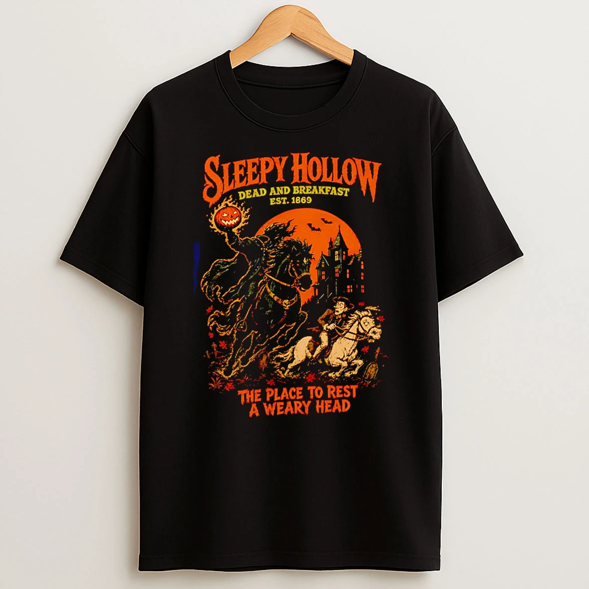 Officials Sleepy Hollow Dead And Breakfast Vintage Headless Horseman Halloween T Shirt Sweatshirt