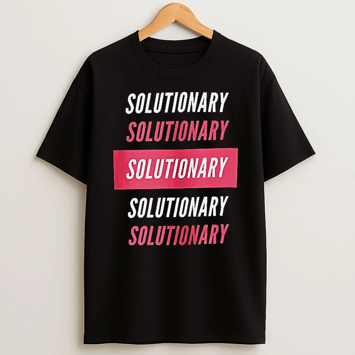 Officials Solutionary Stacked Slanted Text Red Rectangle Box T Shirt Sweatshirt