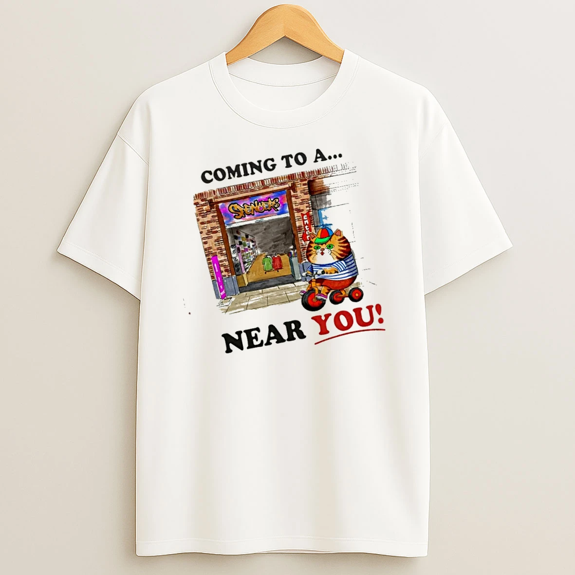 Officials Spencers Coming To A Store Near You Cat Tricycle T Shirt Sweatshirt