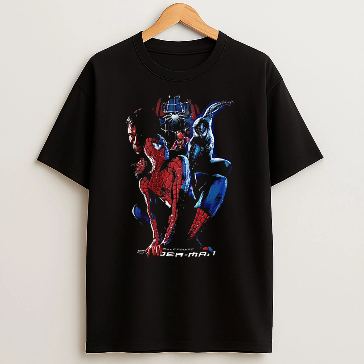 Officials Spider Man 3 Tobey Maguire Red Black Suit Superhero Collage Youth T Shirt Sweatshirt