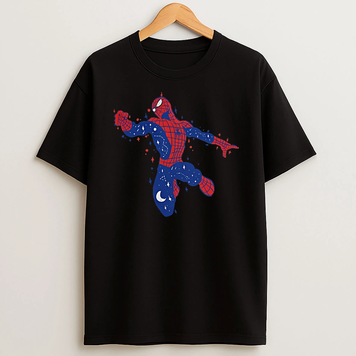 Officials Spider Man Marvel Universe Celestial Space Star Constellation Moon T Shirt Sweatshirt