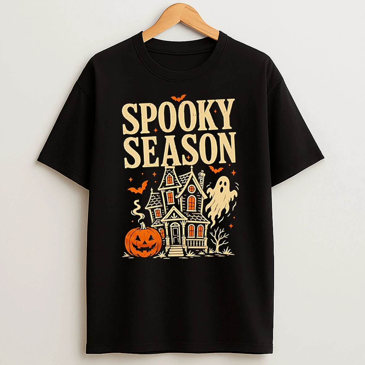 Officials Spooky Season House Ghost Pumpkin T Shirt Sweatshirt