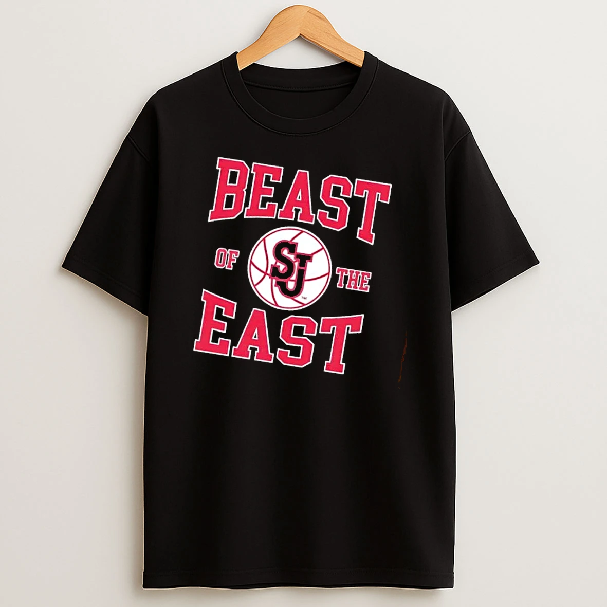 Officials St Johns Red Storm Ncaa Beast Of The East Sj Monogram Basketball Logo Mens Premium T Shirt Sweatshirt Hoodie