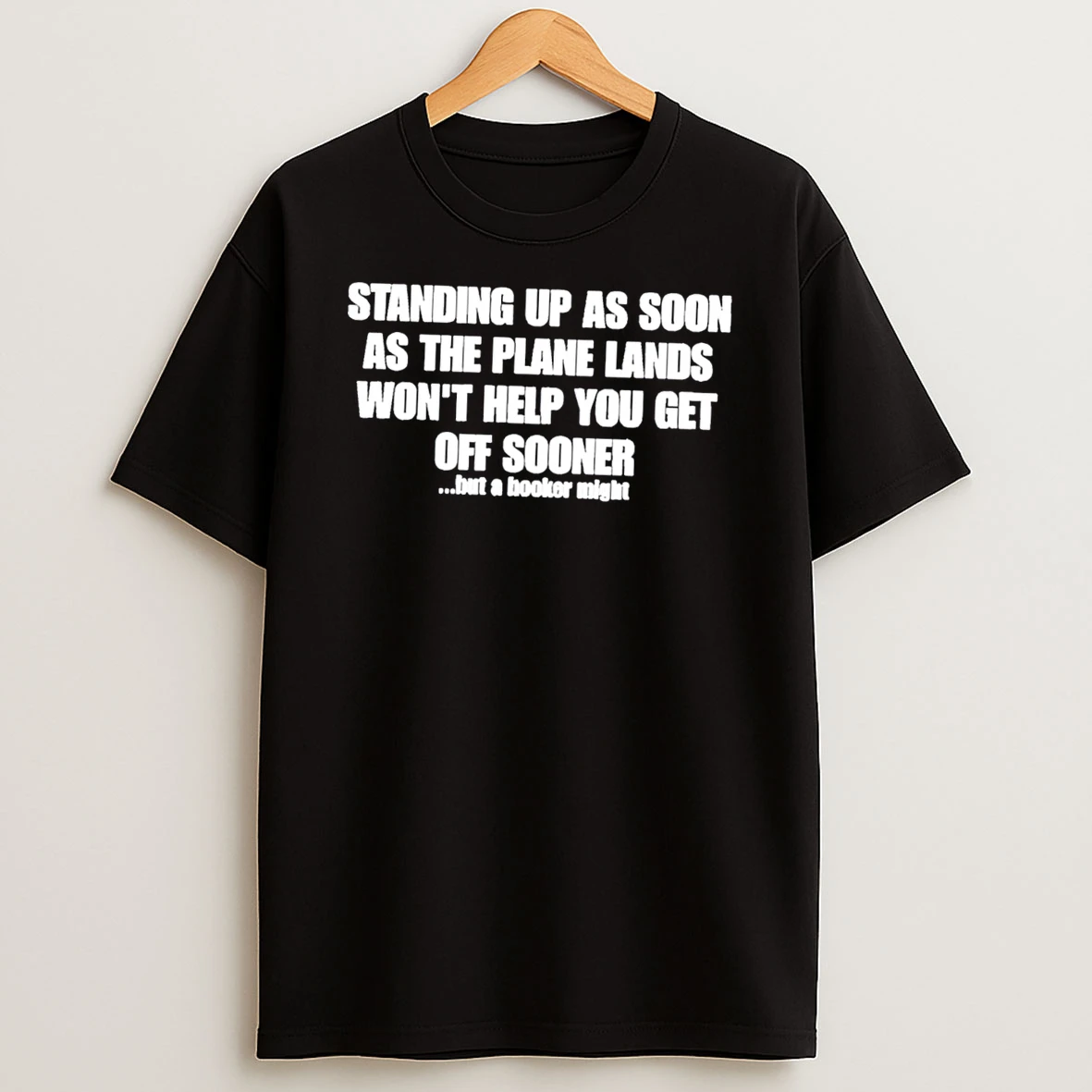 Officials Standing Up When The Plane Lands Wont Get You Off Sooner But A Hooker Might Tee T Shirt Sweatshirt