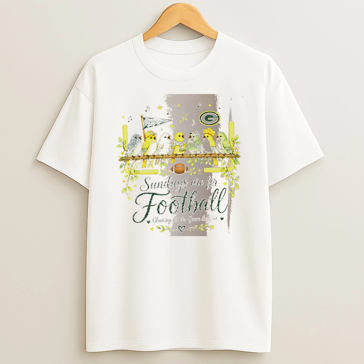 Officials Sundays Are For Football Cheering For The Green And Gold Packers White Premium T Shirt Sweatshirt Hoodie