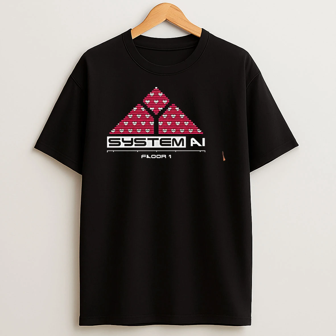 Officials System Ai Floor 1 Pyramid Heart Pattern T Shirt Sweatshirt