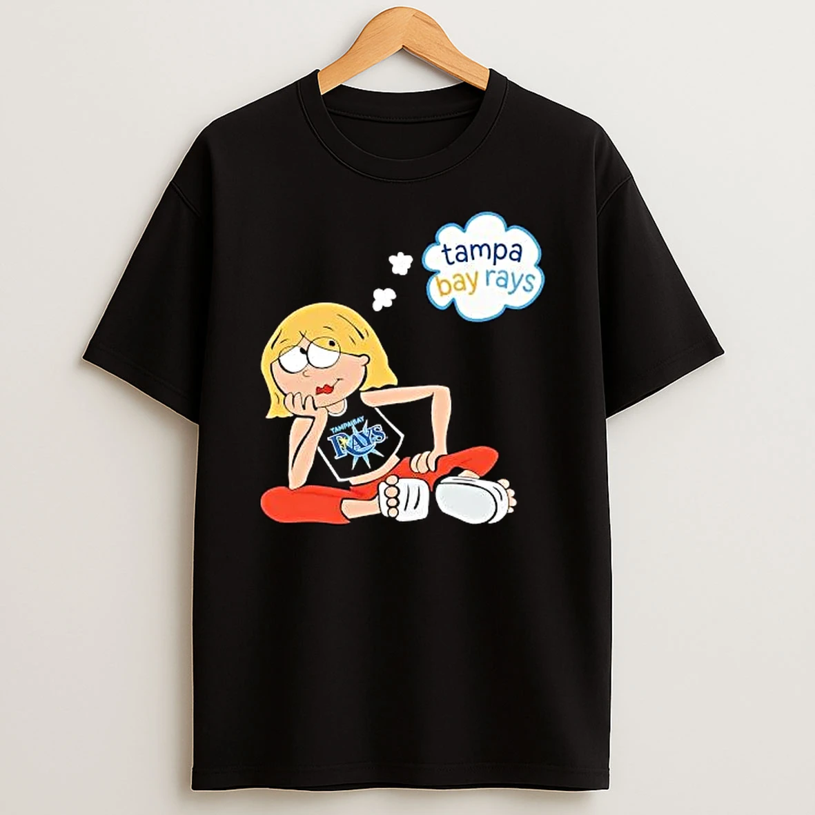 Officials Tampa Bay Rays Mlb Cartoon Blonde Girl Daydreaming Thought Bubble T Shirt Sweatshirt