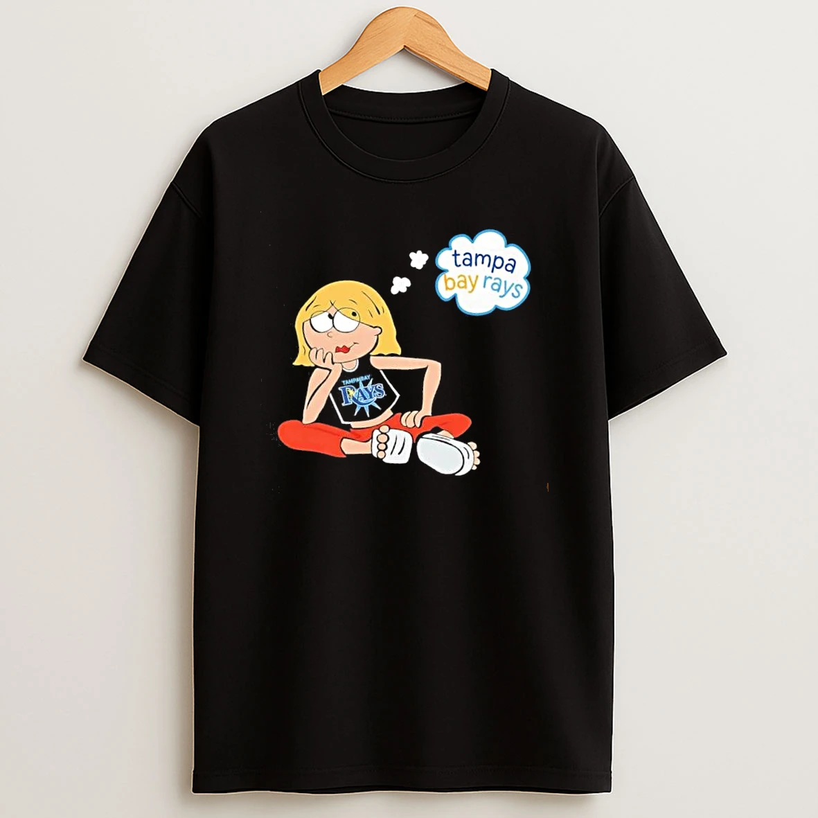 Officials Tampa Bay Rays Mlb Cartoon Blonde Girl Daydreaming Thought Bubble Mens T Shirt Sweatshirt