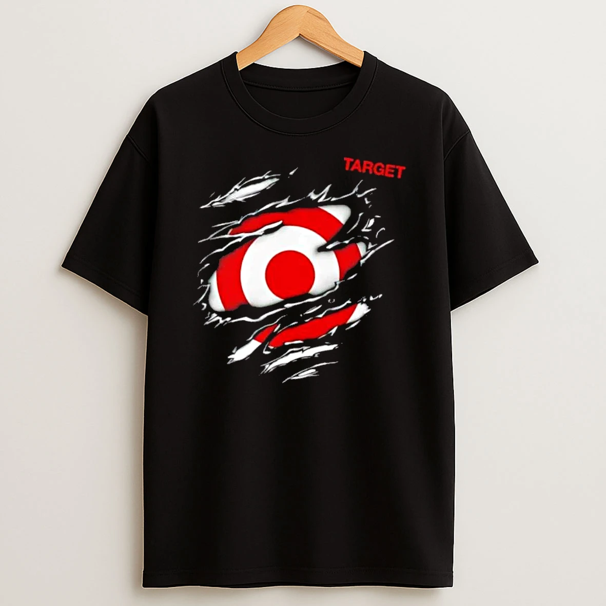 Officials Target Red White Bullseye Logo Ripped Torn Black Claw Marks Mens Premium T Shirt Sweatshirt Hoodie