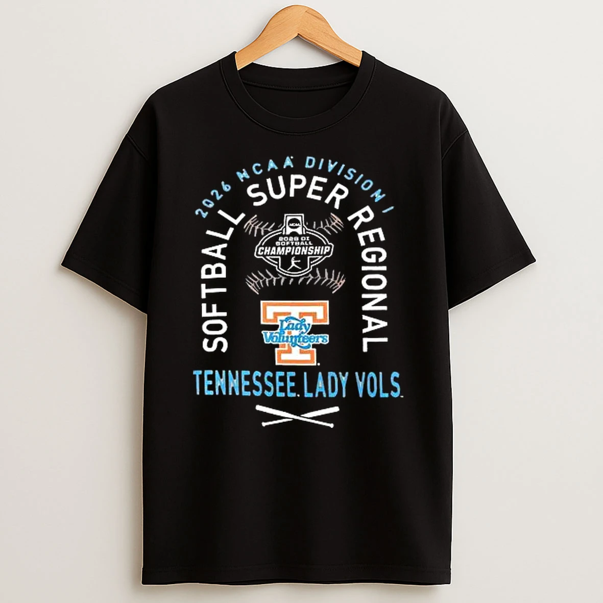 Officials Tennessee Lady Volunteers Ncaa Division I Ncaa Softball Super Regional 2026 Black T Shirt Sweatshirt