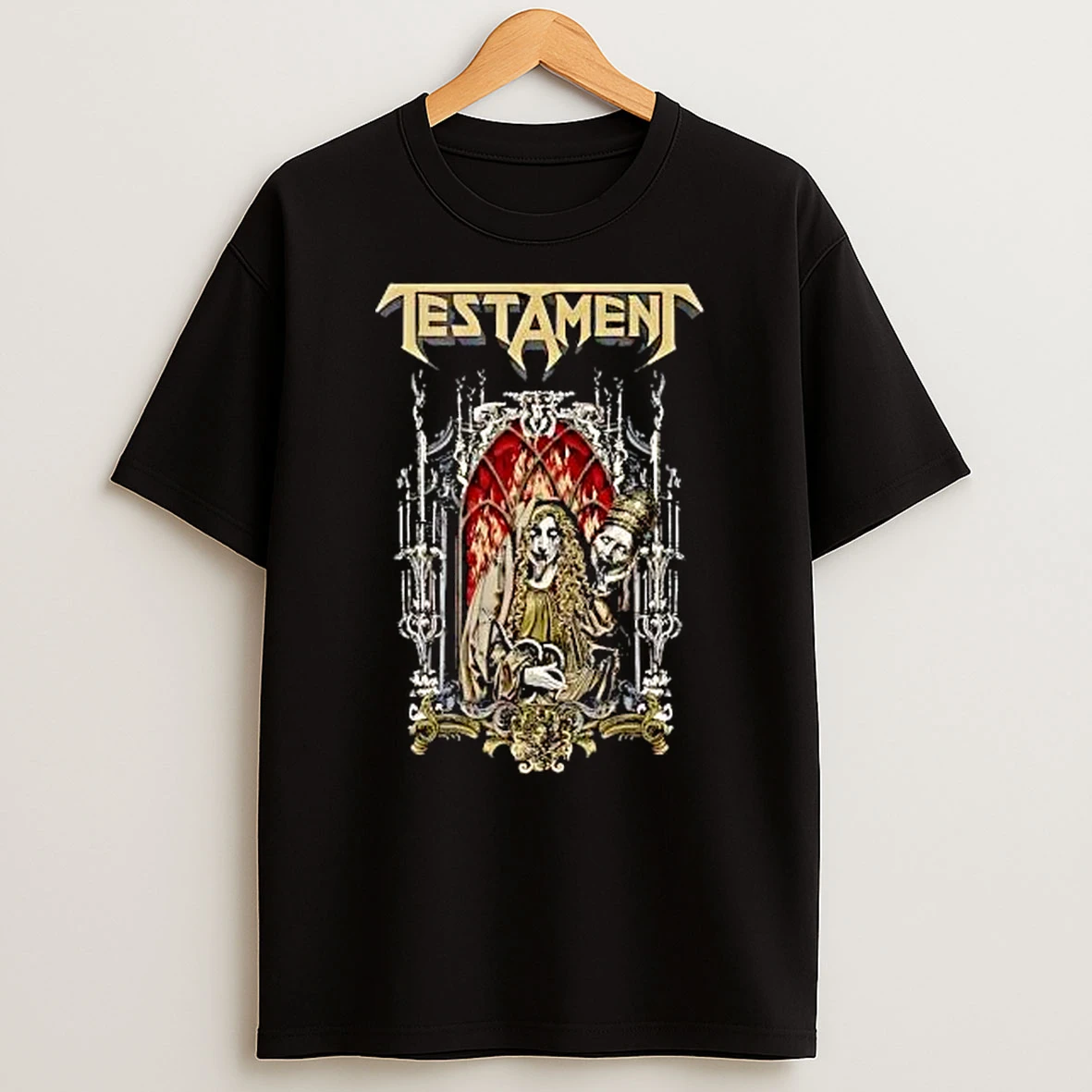 Officials Testament Veiled Figure Severed Pope Head Snake Flames Gothic Frame Premium T Shirt Sweatshirt Hoodie