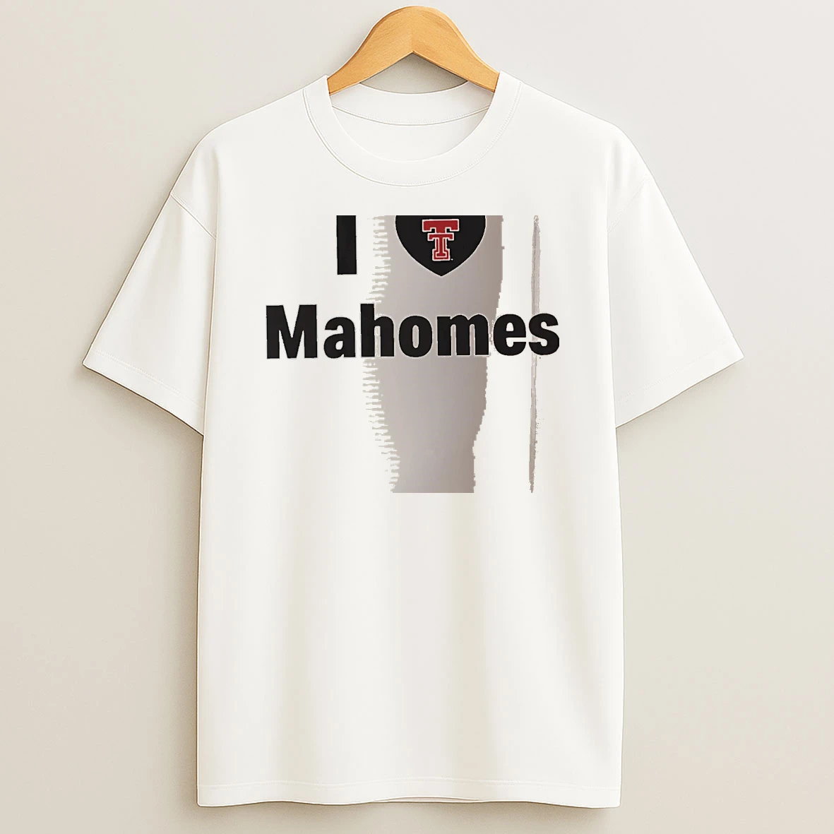 Officials Texas Tech I Heart Patrick Mahomes White Premium T Shirt Sweatshirt Hoodie