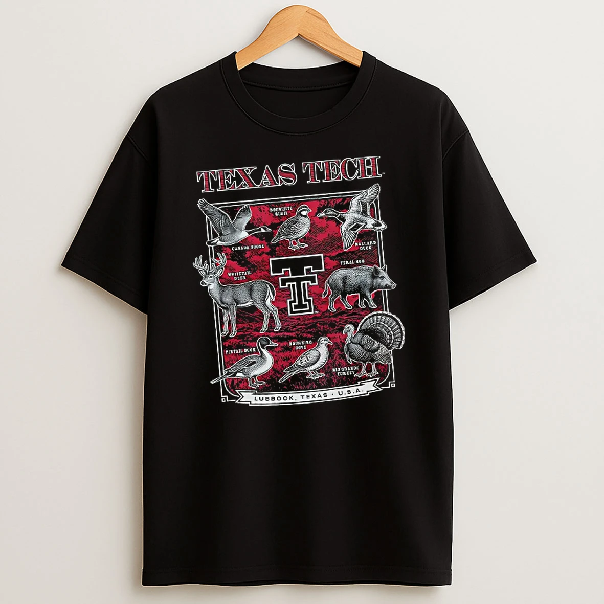 Officials Texas Tech Red Raiders Wildlife Canada Goose Bobwhite Quail Mallard Duck T Shirt Sweatshirt