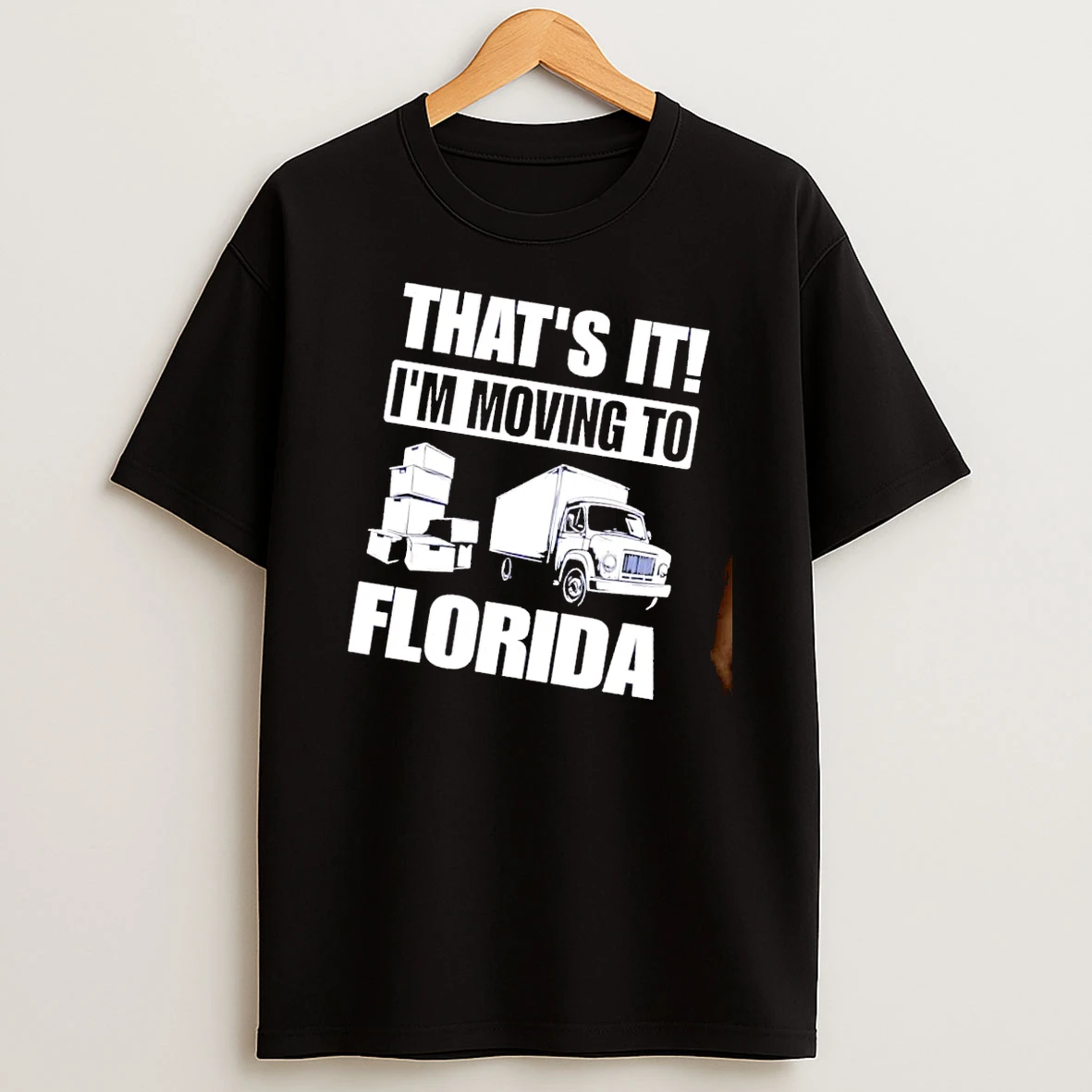 Officials Thats It Im Moving To Florida Cargo Truck Stacked Cardboard Boxes Mens T Shirt Sweatshirt