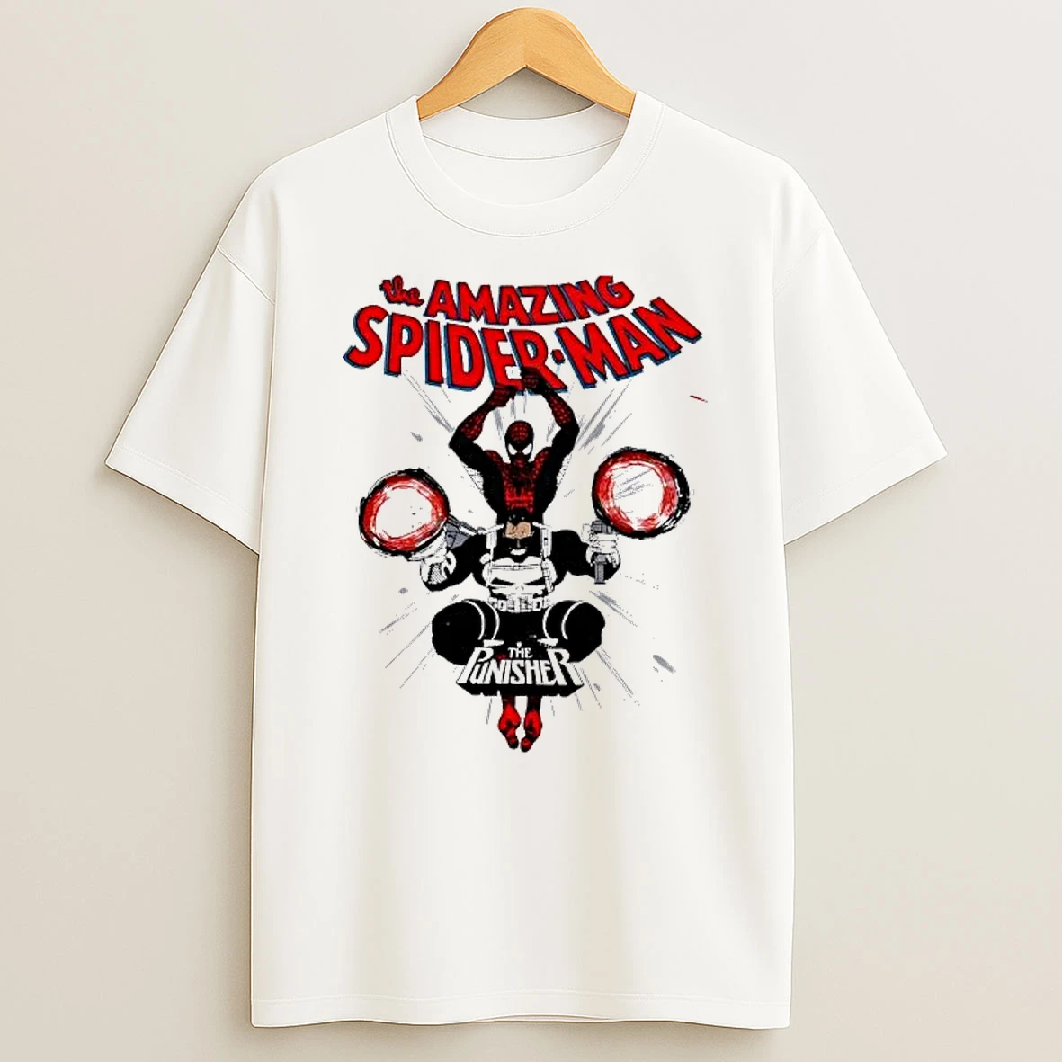 Officials The Amazing Spider Man And The Punisher Premium T Shirt Sweatshirt Hoodie