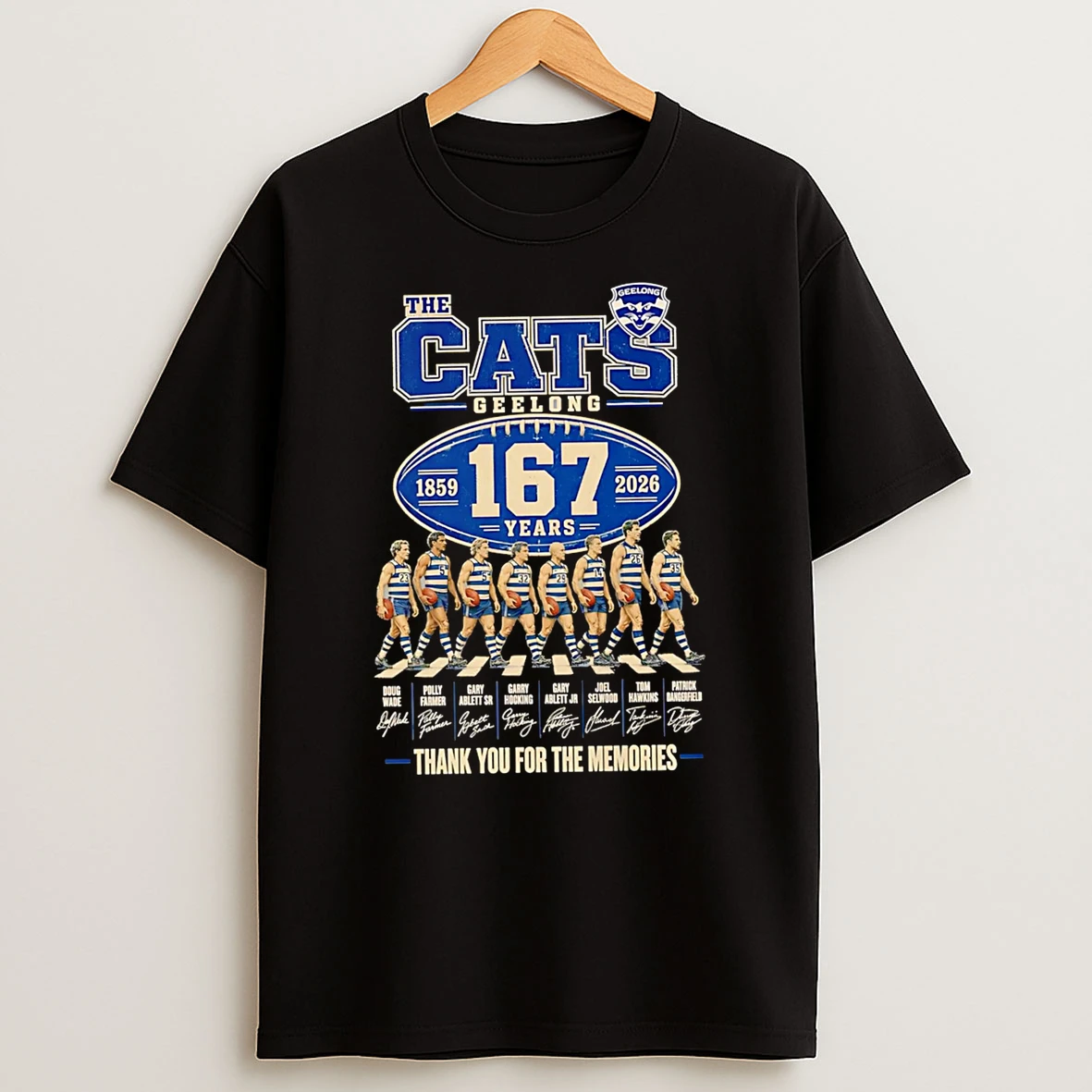 Officials The Cats Geelong 167 Years 1859 2026 Thank You For The Memories T Shirt Sweatshirt