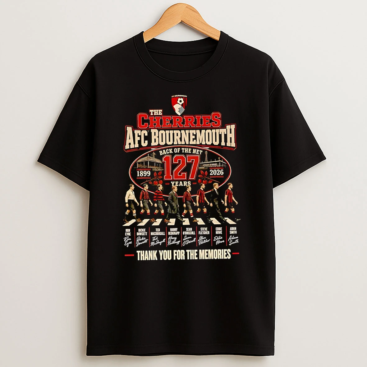 Officials The Cherries Afc Bournemouth Back Of The Net 127 Years Thank You For The Memories T Shirt Sweatshirt