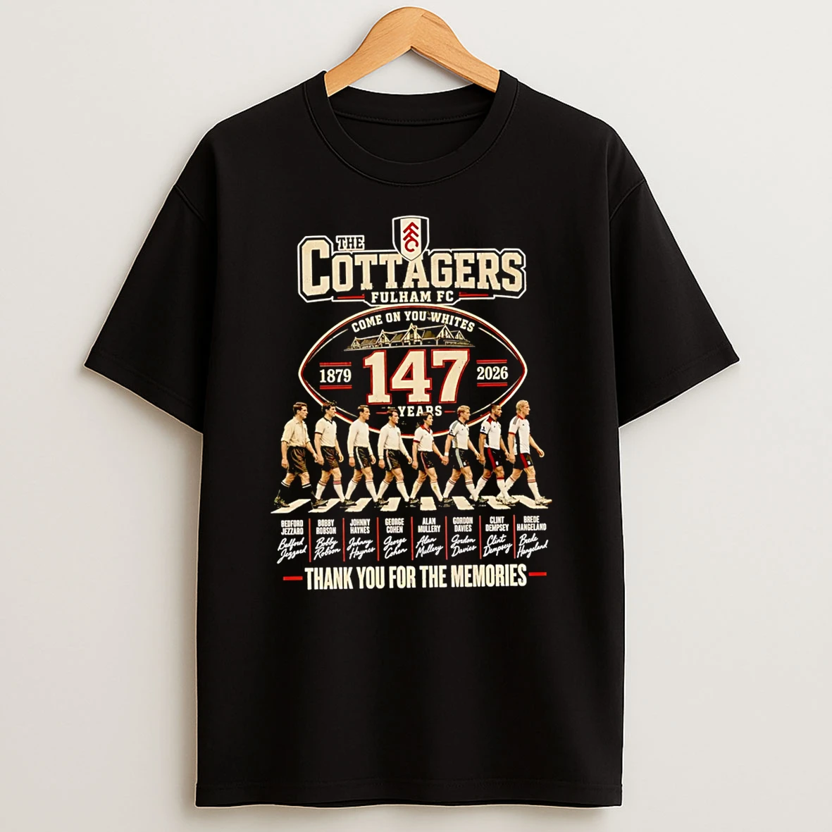 Officials The Cottagers Fulham Fc 1879 2026 147 Years Thank You For The Memories T Shirt Sweatshirt