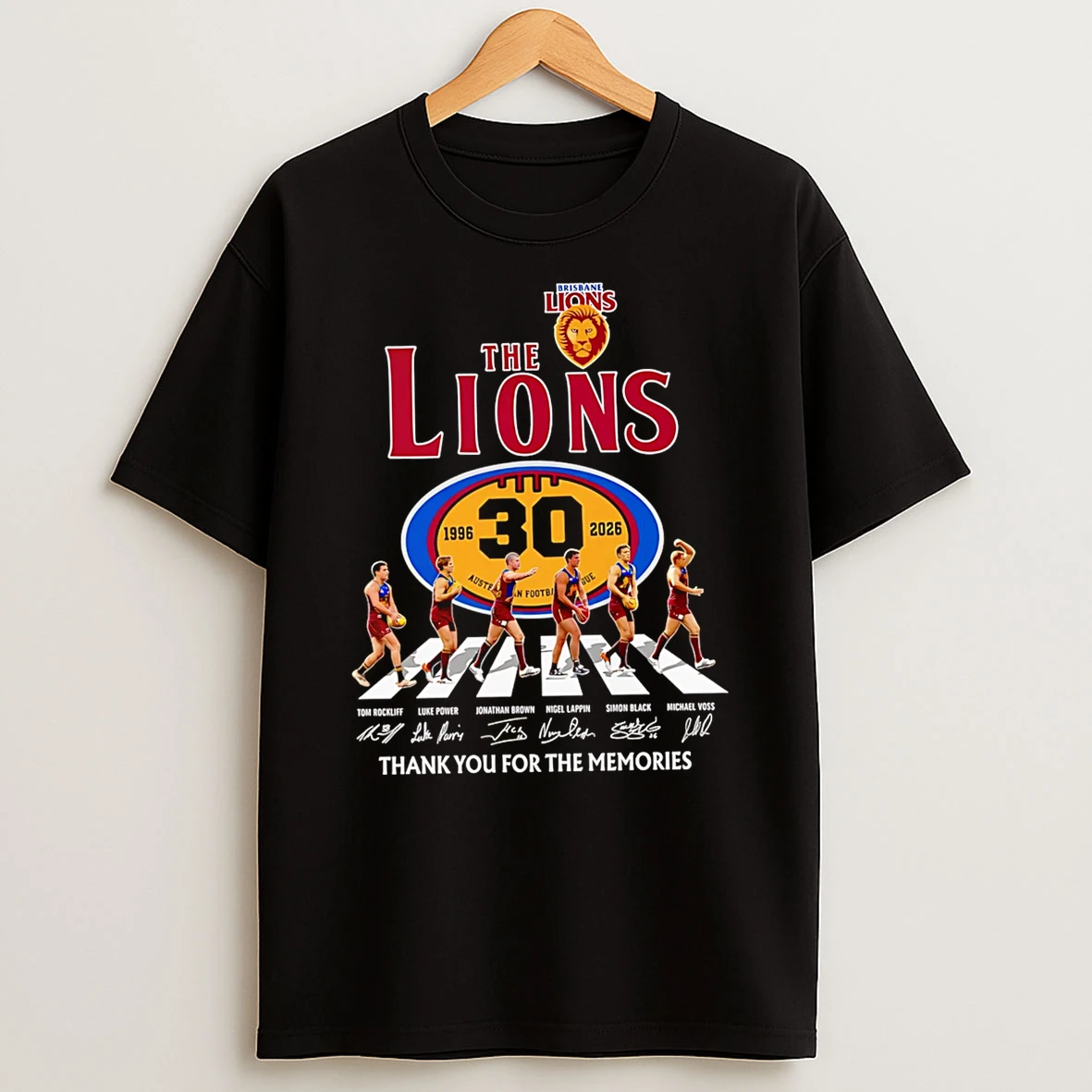 Officials The Lions 1996 30 2026 Australian Football League Tom Rockliff Luke Power Jonathan Brown Thank You For The Memories T Shirt Sweatshirt