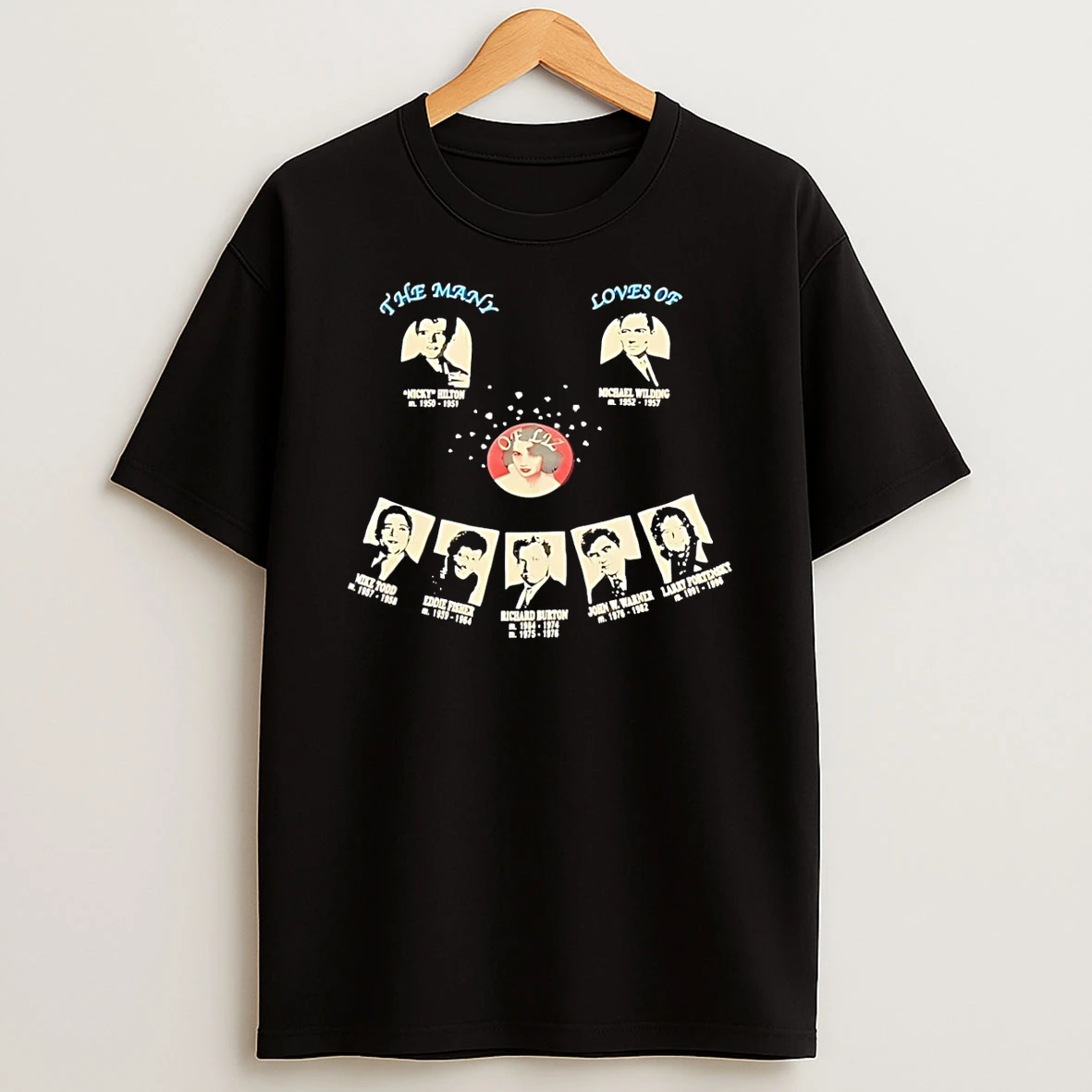 Officials The Many Loves Of Liz Elizabeth Taylor Husbands T Shirt Sweatshirt
