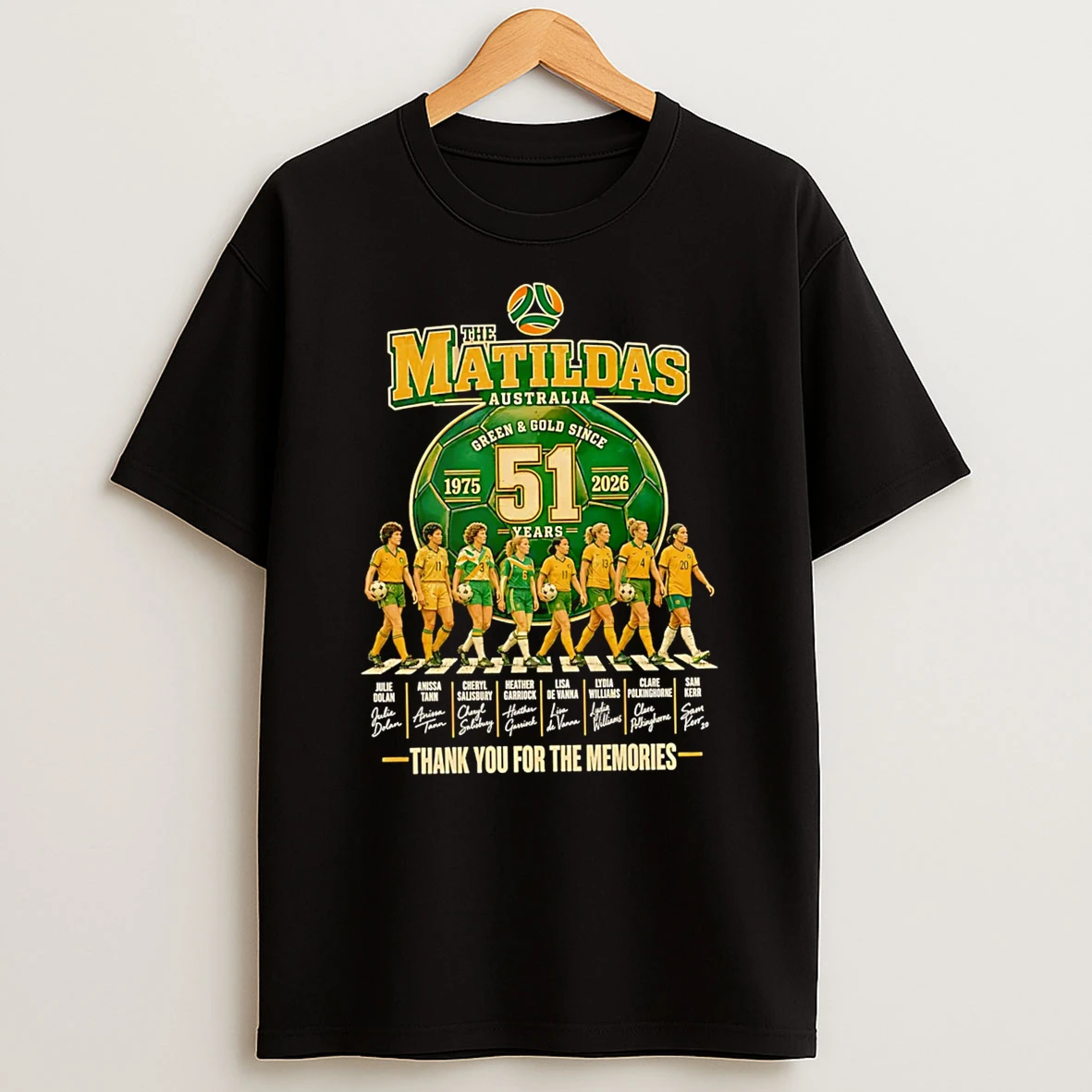 Officials The Matildas Australia 51 Years 1975 2026 Thank You For The Memories T Shirt Sweatshirt