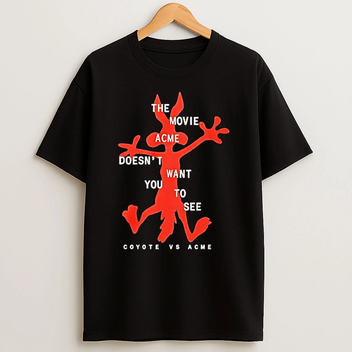 Officials The Movie Acme Doesnt Want You To See Coyote Vs Red Cartoon Character Silhouette T Shirt Sweatshirt