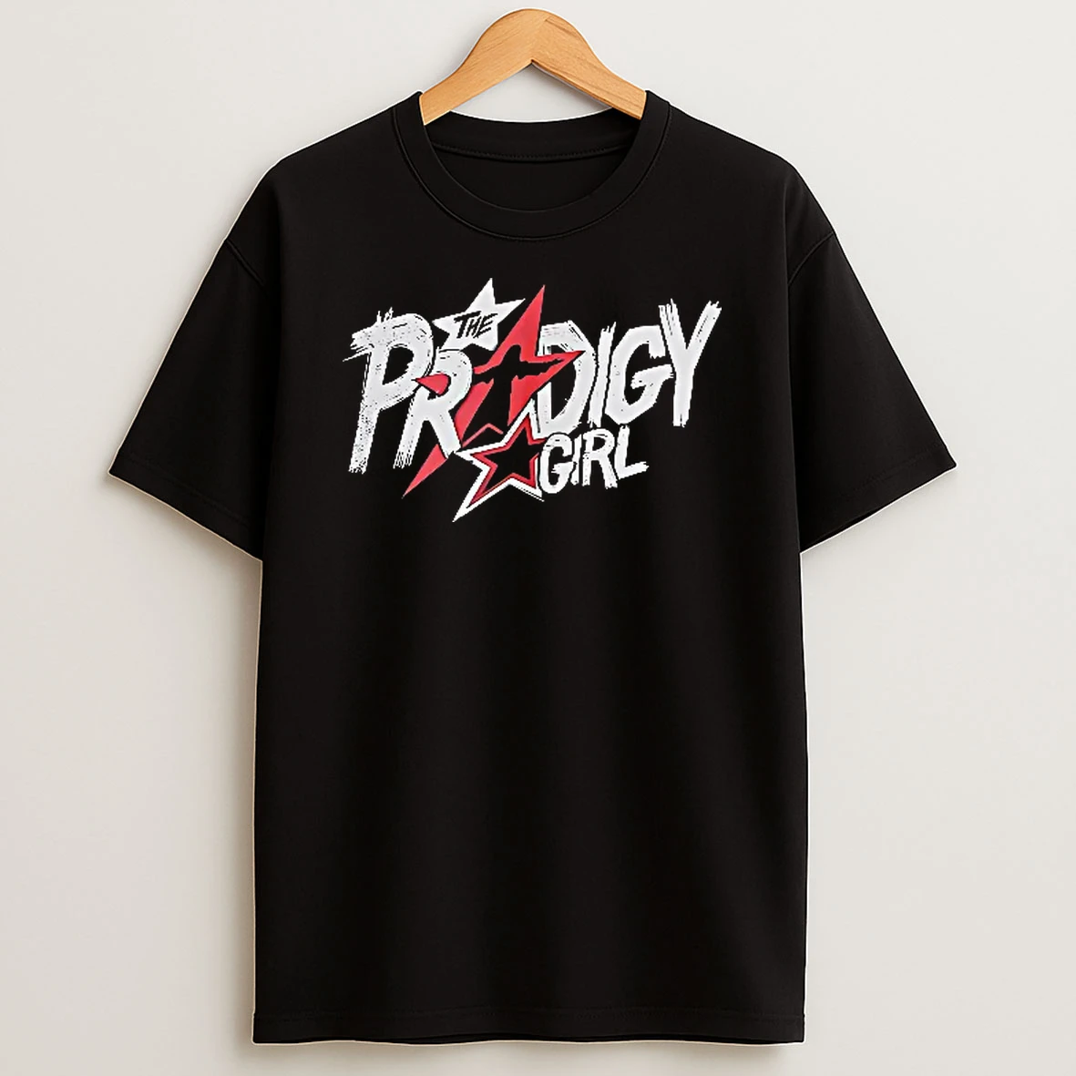 Officials The Prodigy Girl Red Stars Distressed Text Silhouette Figure T Shirt Sweatshirt