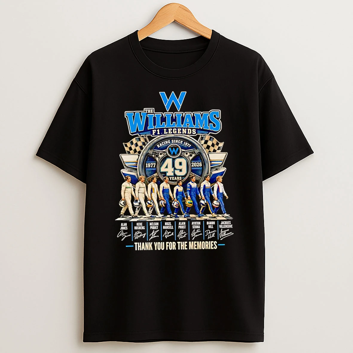Officials The Williams F1 Legends Racing Since 1977 49 Years 1977 2026 Thank You For The Memories T Shirt Sweatshirt