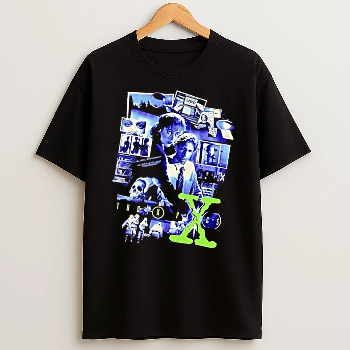 Officials The X Files Mulder Scully Fbi Agents Skull Alien Hazmat Suit Collage Mens T Shirt Sweatshirt