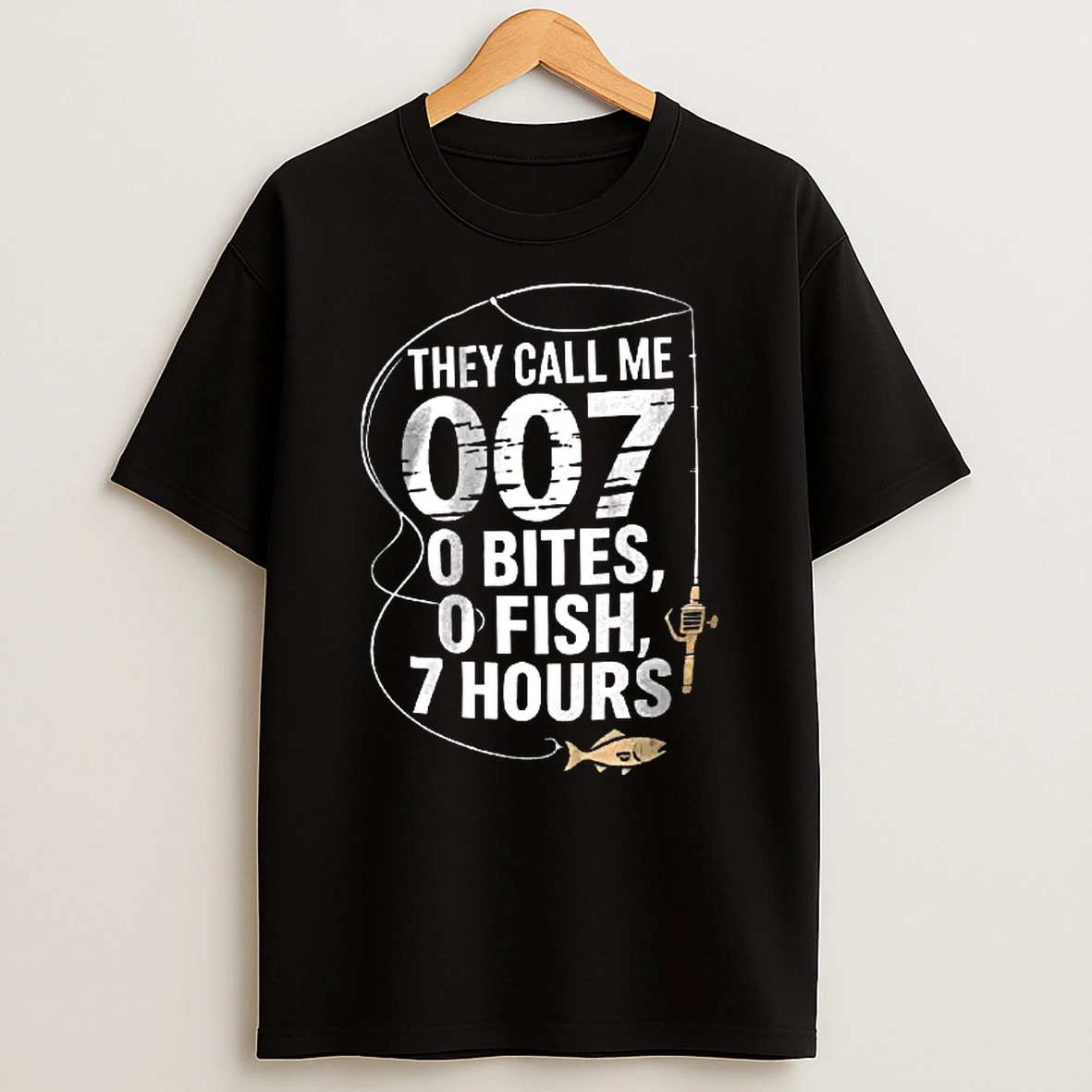 Officials They Call Me 007 0 Bites Fish 7 Hours Fishing Pole Line Reel Hook Youth T Shirt Sweatshirt