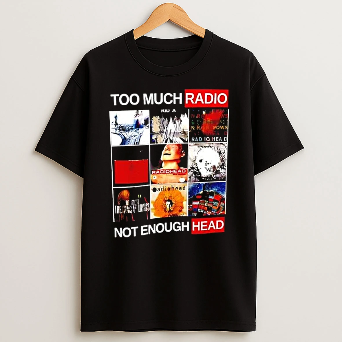 Officials Too Much Radio Not Enough Head Radiohead Collage Premium T Shirt Sweatshirt Hoodie