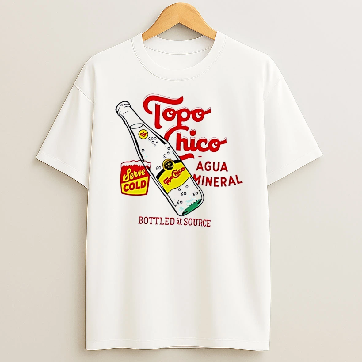 Officials Topo Chico Serve Cold Agua Mineral Bottled At Source Vintage Carbonated Water Drawing White Womens Premium T Shirt Sweatshirt Hoodie