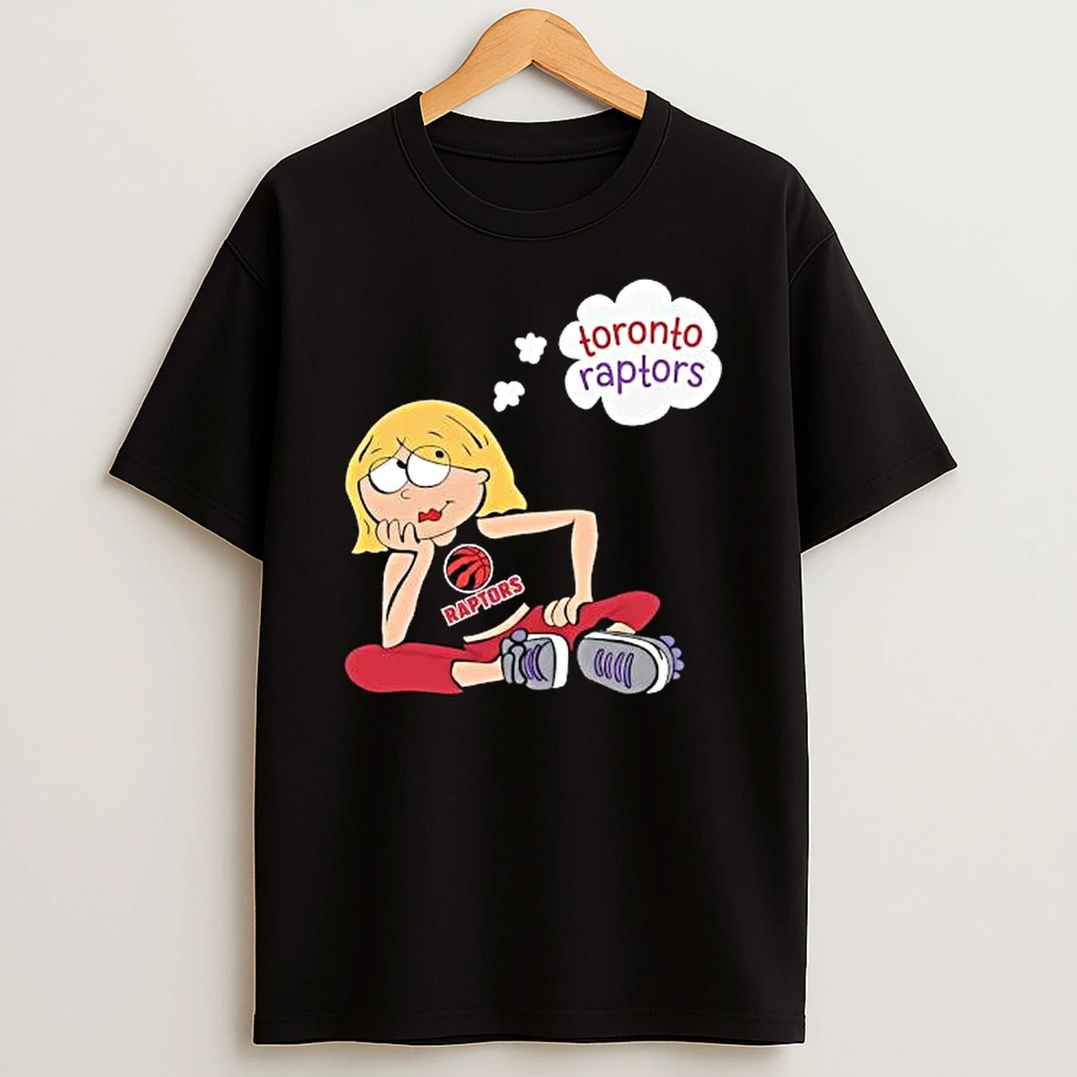 Officials Toronto Raptors Nba Cartoon Blonde Girl Daydreaming Thought Bubble T Shirt Sweatshirt