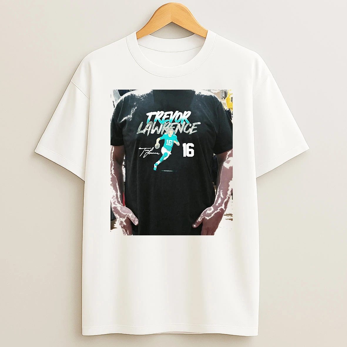 Officials Trevor Lawrence Jacksonville Jaguars Name Number Pose Signature Premium T Shirt Sweatshirt Hoodie