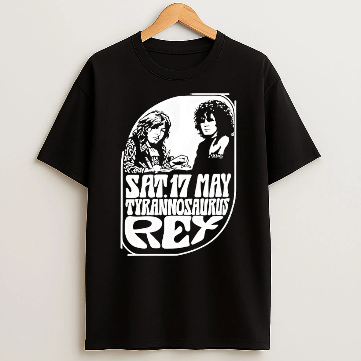 Officials Tyrannosaurus Rex Sat 17 May Two Band Members High Contrast Concert T Shirt Sweatshirt