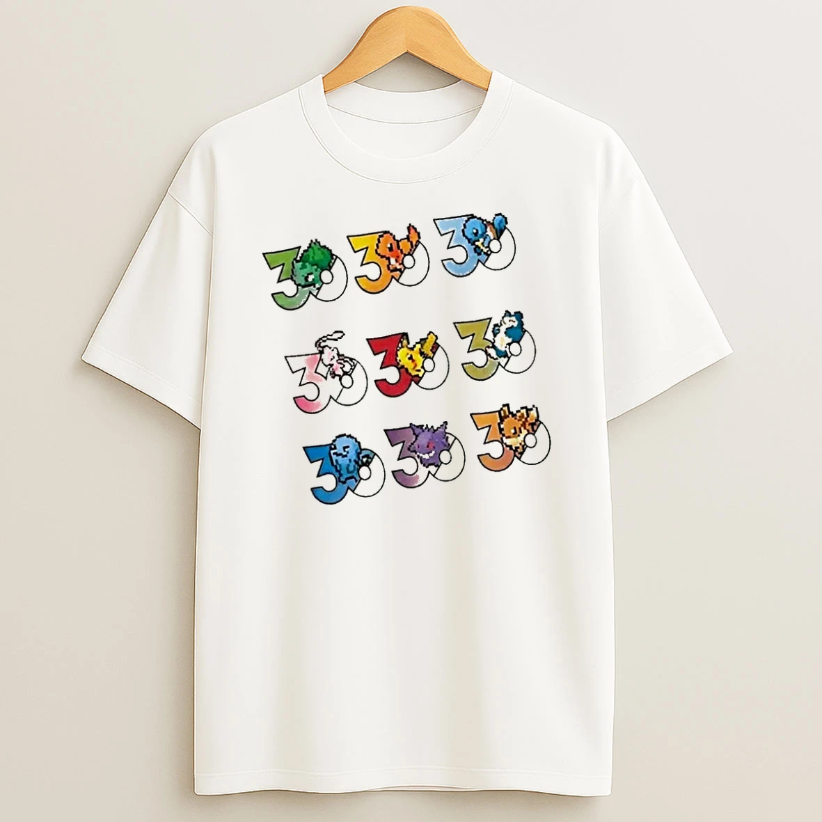 Officials Uniqlo Pokemon Pixel 8 Bit 30th Anniversary T Shirt Sweatshirt