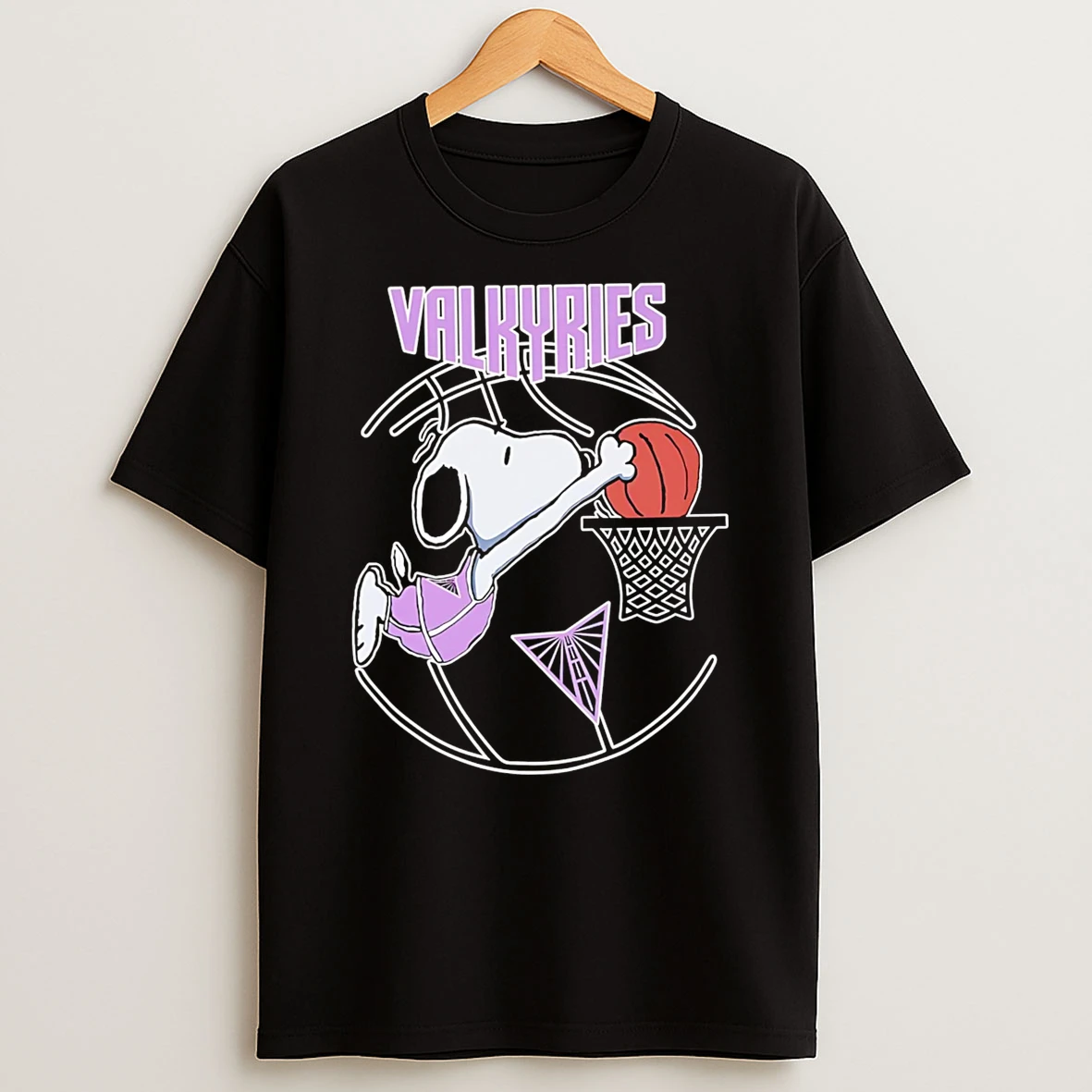 Officials Valkyries Snoopy Playing Basketball T Shirt Sweatshirt