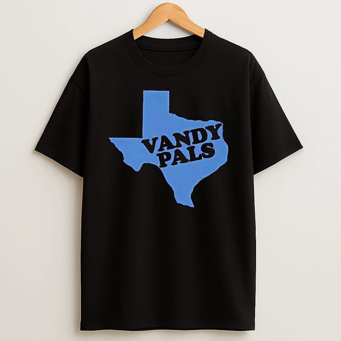 Officials Vandy Pals Distressed Slanted Text Blue Texas State Silhouette T Shirt Sweatshirt