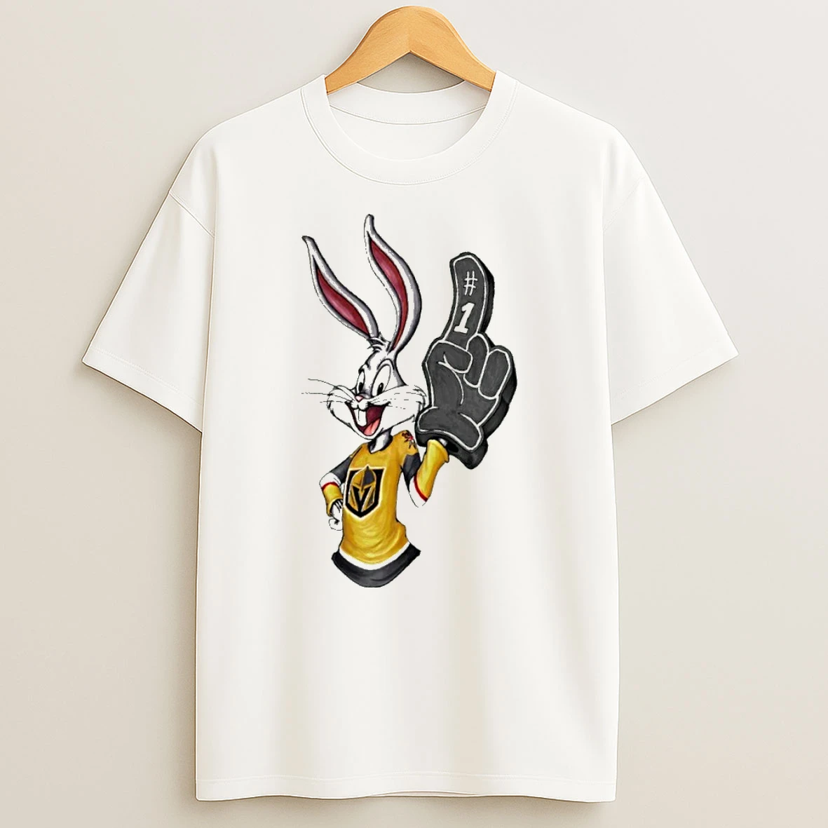 Officials Vegas Golden Knights Bugs Bunny Rabbit Hockey Fan T Shirt Sweatshirt