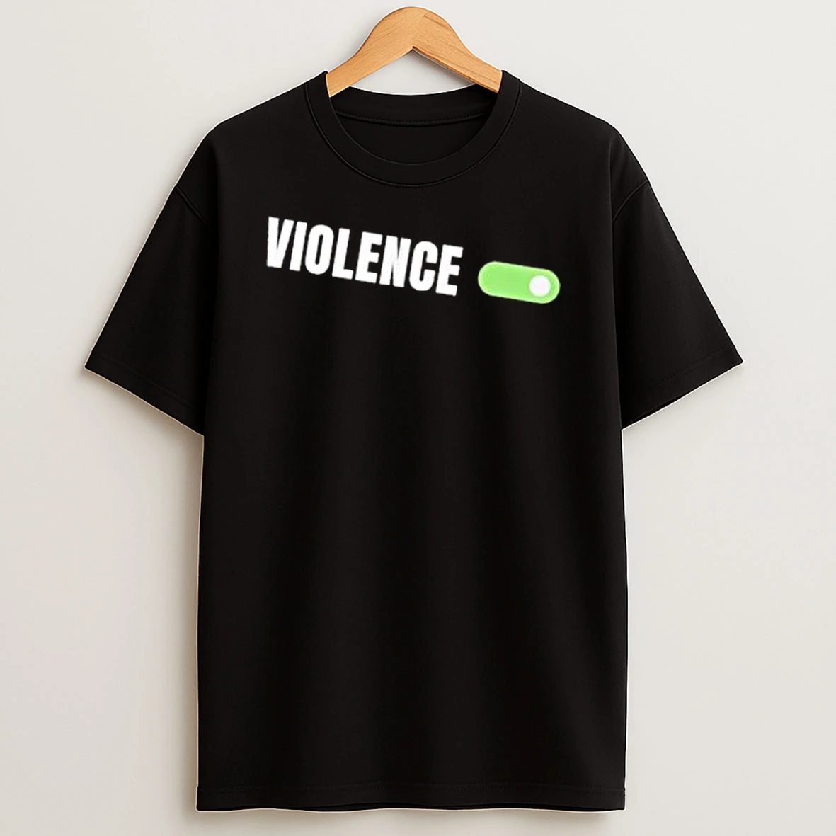 Officials Violence Green Toggle Switch Turned On User Interface Control Icon Mens T Shirt Sweatshirt