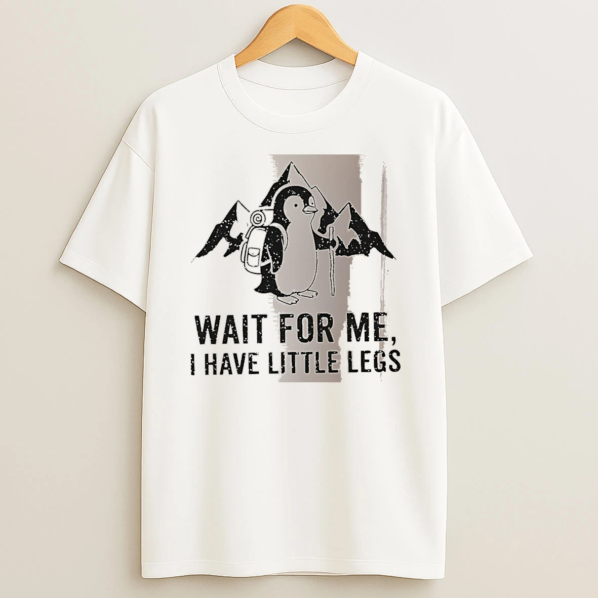 Officials Wait For Me I Have Little Legs Penguin Hiking White Premium T Shirt Sweatshirt Hoodie