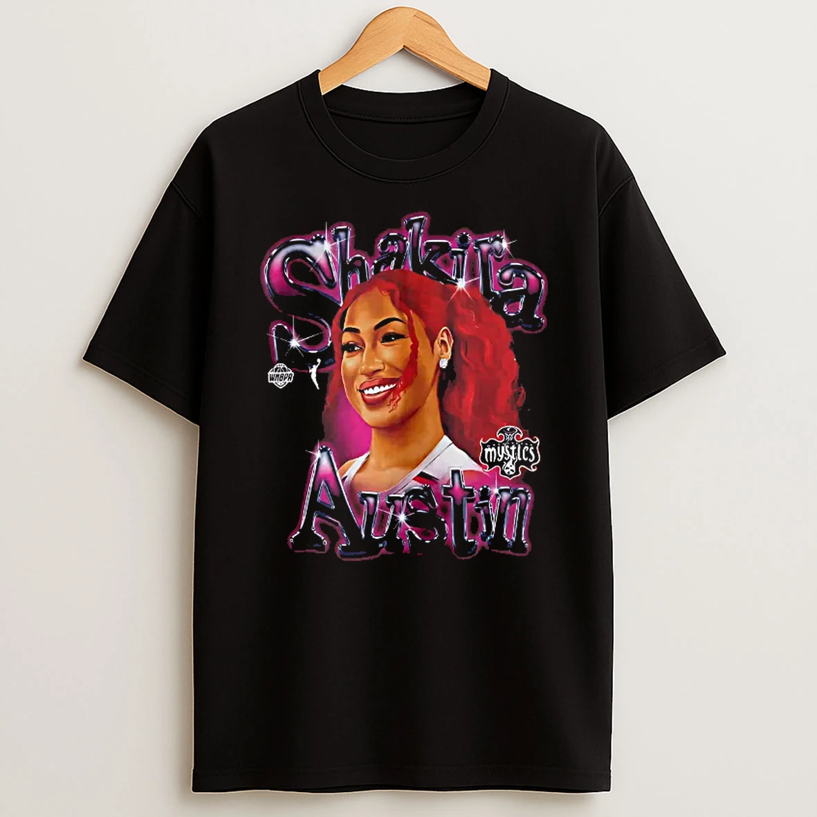 Officials Washington Mystics Wnba Shakira Austin Red Hair Portrait T Shirt Sweatshirt