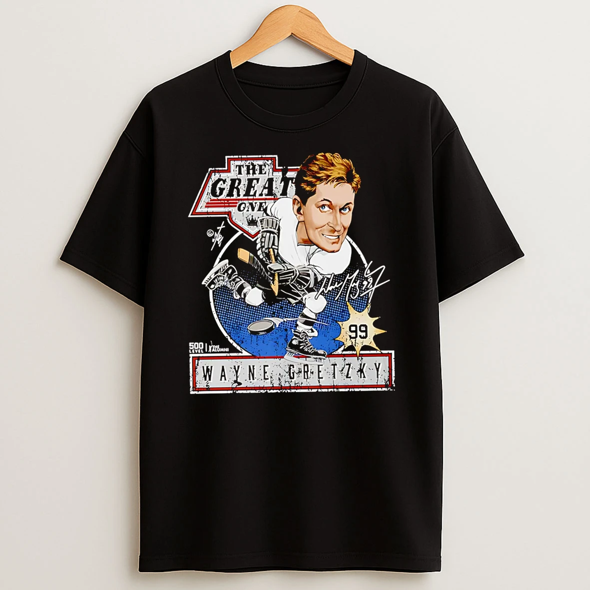 Officials Wayne Gretzky Los Angeles Bruce Stark Collection Caricature Premium T Shirt Sweatshirt Hoodie