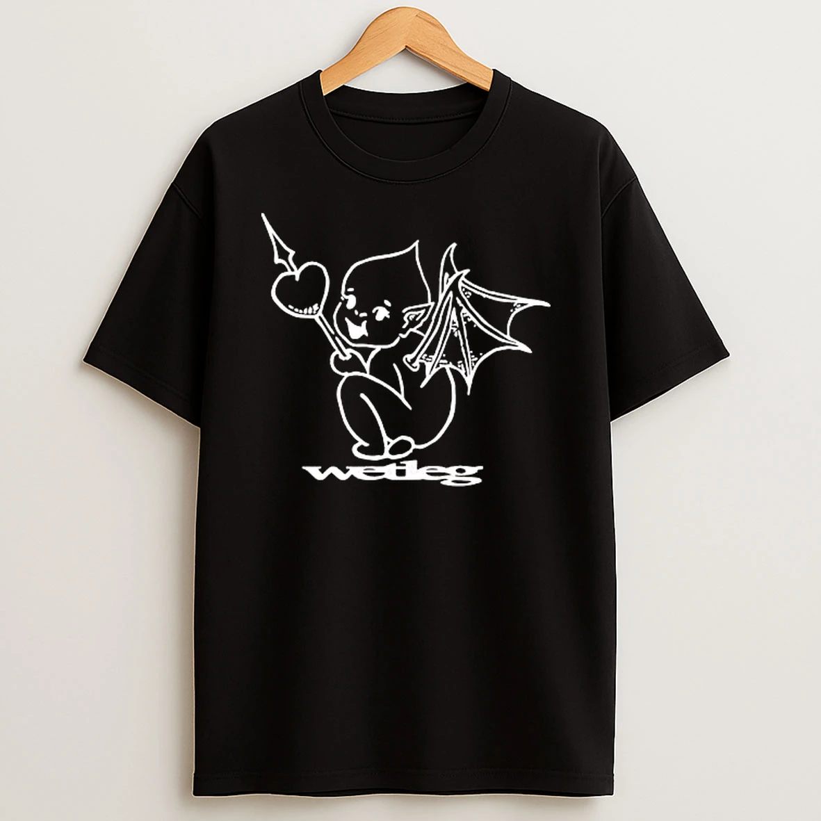 Officials Wet Leg Sitting Winged Baby Devil Cartoon T Shirt Sweatshirt