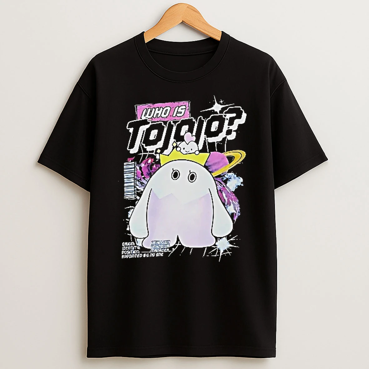 Officials Who Is Tojojo Origin Unknown Identity Position Manager Appointed By No One Cartoon Blob Crown Planet Youth T Shirt Sweatshirt