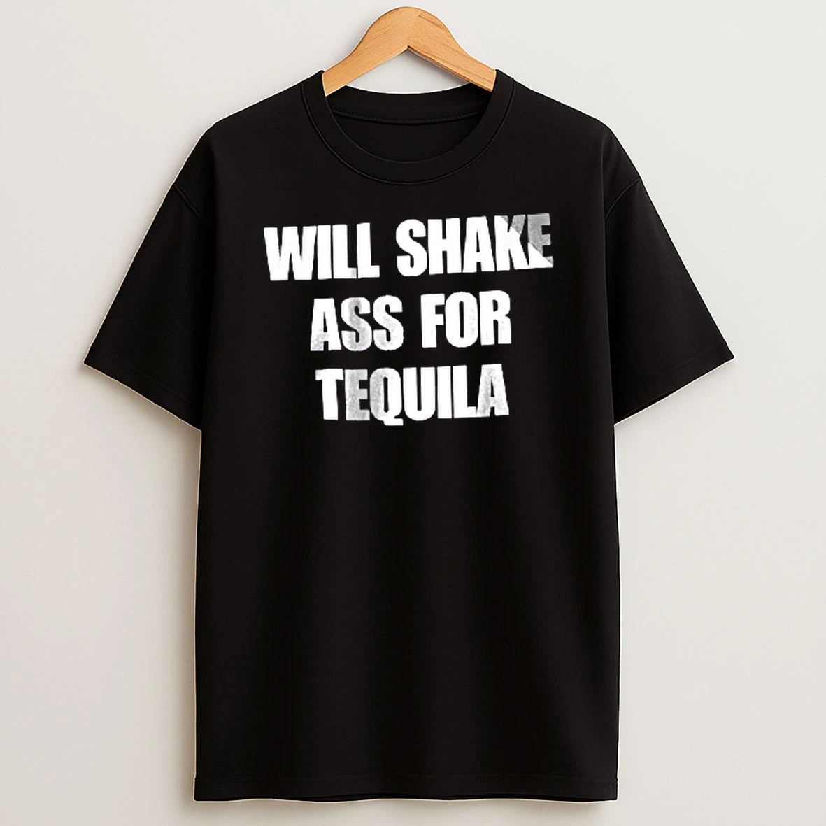 Officials Will Shake Ass For Tequila White Bold Block Lettering Text Youth T Shirt Sweatshirt