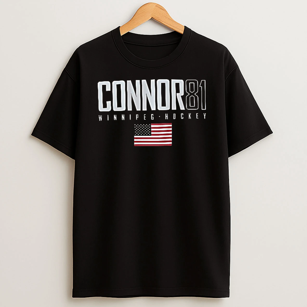 Officials Winnipeg Hockey Connor 81 Stars And Stripes American Flag Youth T Shirt Sweatshirt