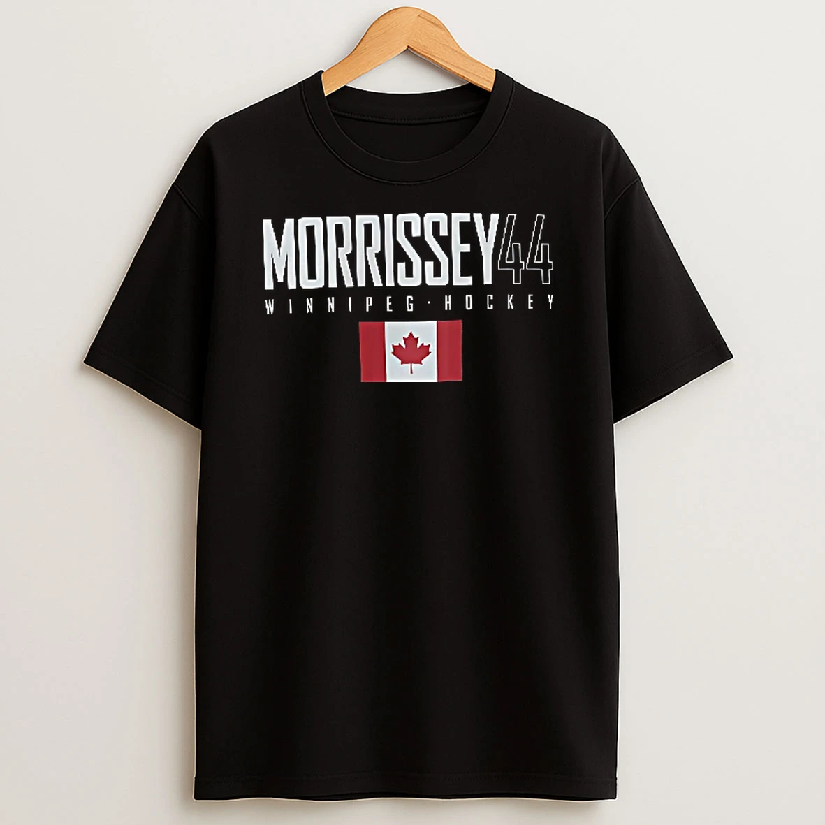 Officials Winnipeg Hockey Morrissey 44 Canadian Flag Red Maple Leaf Youth T Shirt Sweatshirt