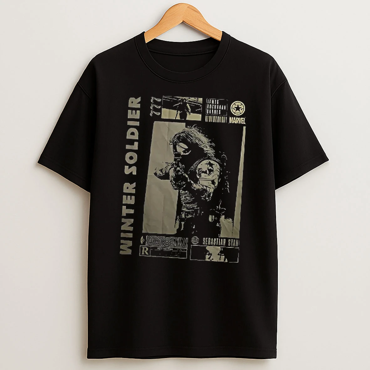 Officials Winter Soldier James Buchanan Barnes Marvel Sebastian Stan 777 Restricted T Shirt Sweatshirt